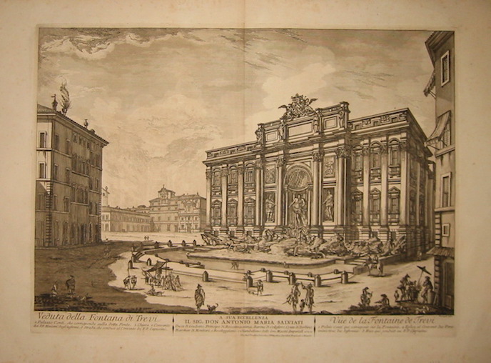Barbault Jean (1718-1762) Veduta della Fontana di Trevi 1763 Roma 